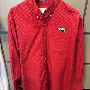 Cutter & Buck Red Checkered Men's Shirt